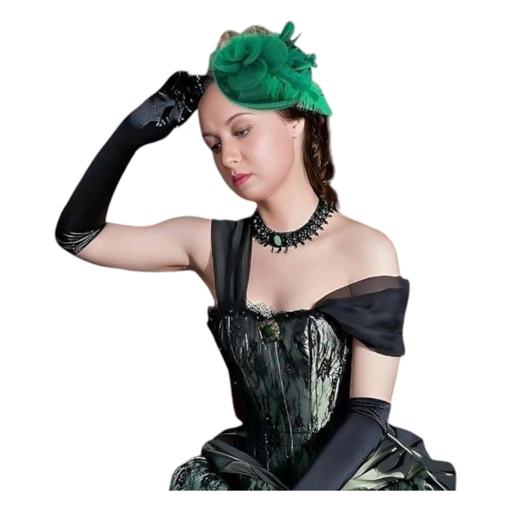 Elegant Green Fascinator Hat NIB